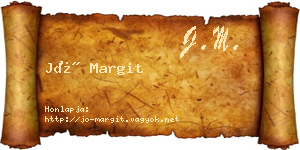 Jó Margit névjegykártya