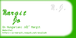 margit jo business card